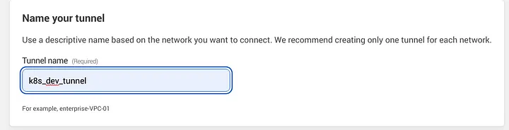 Create tunnel in Cloudflare dashboard