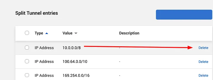 Exclude IPs configuration