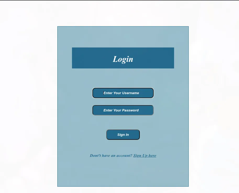 Login Page