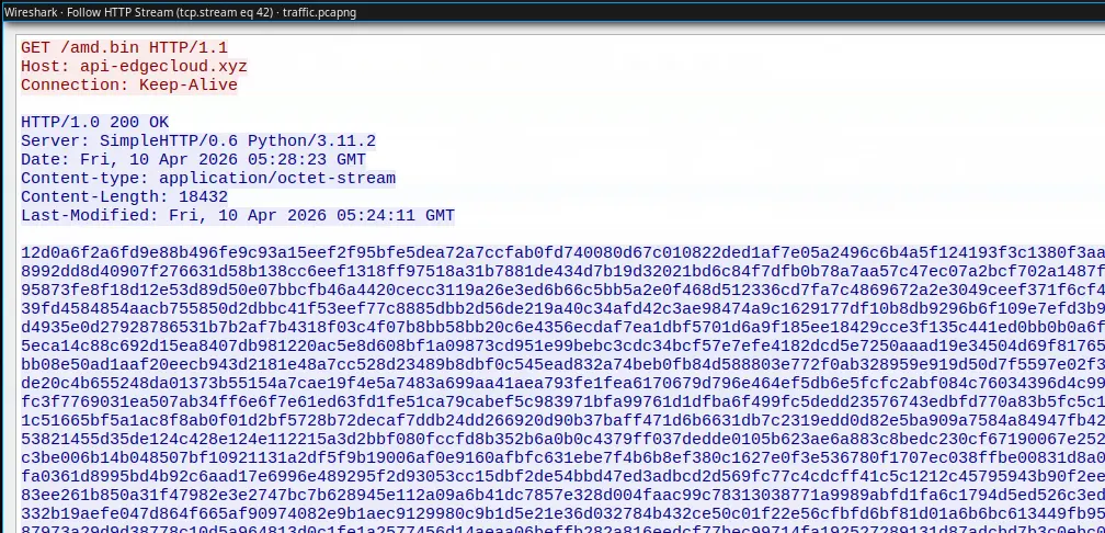 HTTP stream payload