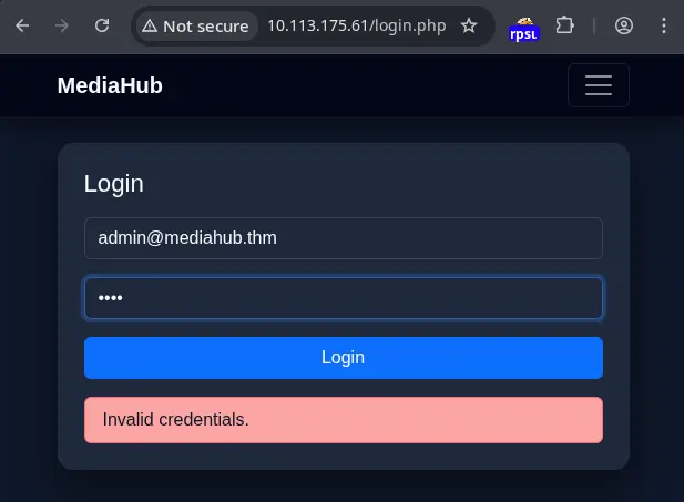 MediaHub Login