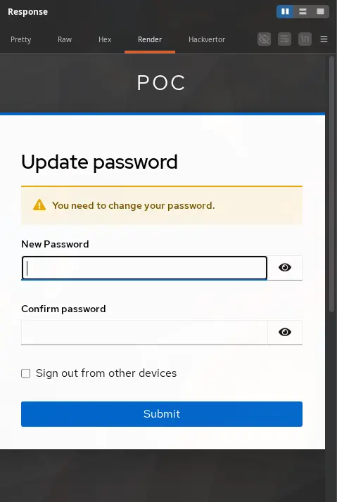 Step 15 - the update-password screen